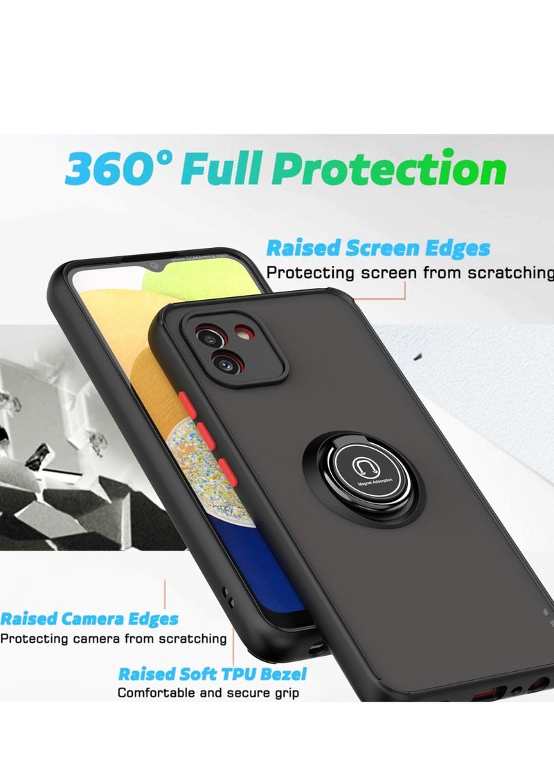 GULFLINK Back Cover Phone Protection Case For Samsung A03 Black+red  - Image 2