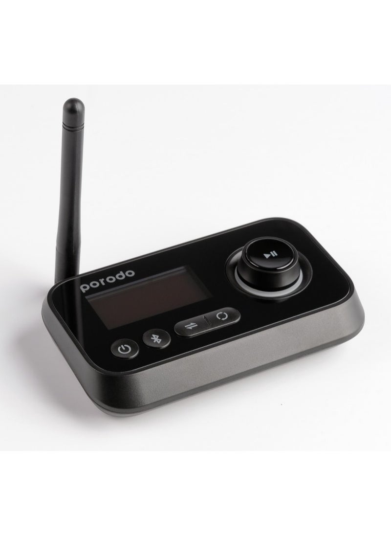 porodo - 3 in 1 Bluetooth Transmitter Receiver and Wireless Audio Adaptor - Black - Image 1