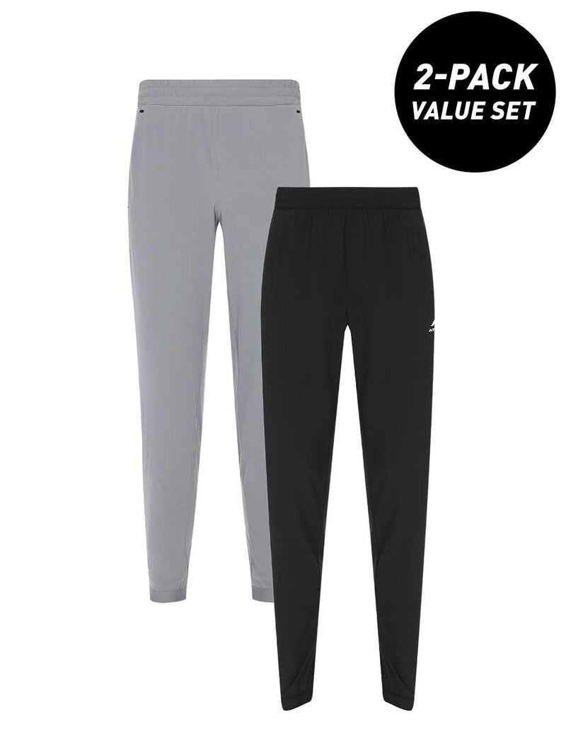 Athlex Men's 2-Pack Training Pants – Motion Trousers for Comfort & Performance, Ideal for Workouts & Everyday Active Wear - Image 2