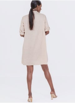 Casual Button-Down Shirt Dress with Rolled Sleeves - pzsku/Z73C02963AA4B3F25FBCAZ/45/_/1726722208/6d05fdda-140e-4671-b307-0cdc559a9dbb