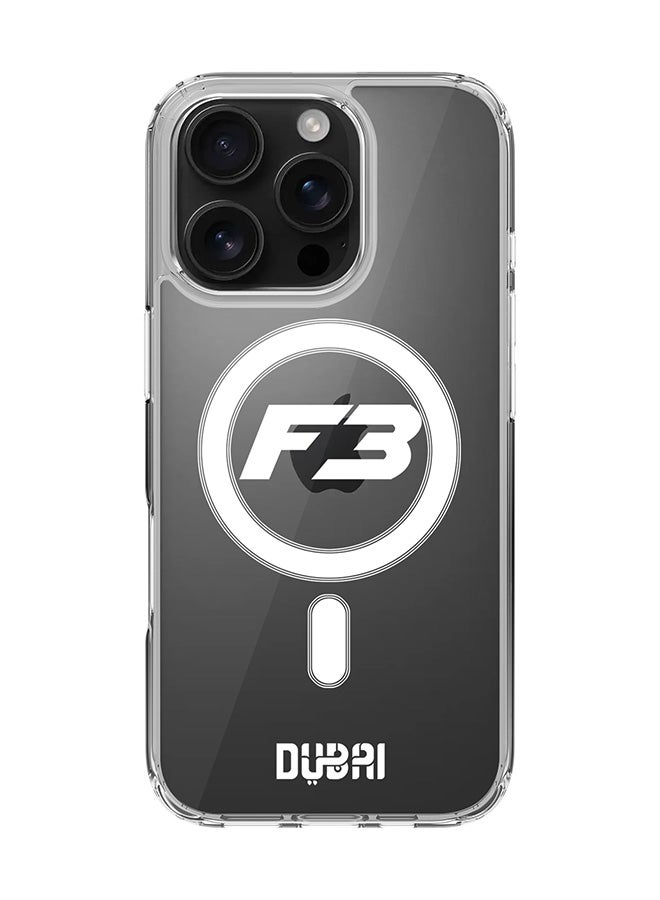 Stylizedd غطاء آيفون 16 برو [متوافق مع MagSafe] غطاء مغناطيسي رقيق شفاف - فاز3 دبي أسود - Image 1