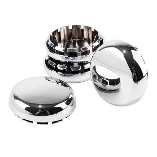 DewFlew 4Pcs Wheel Center Caps for Chevy S10 Blazer Wheel Rim Outer 77.5mm(3.05in) Inner 66mm(2.60in) Chrome Hub Caps, Replacement 15661030 15708890 - Image 2