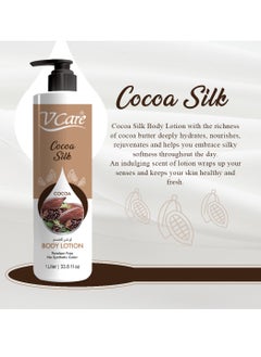VCare V Care Cocoa Silk Extract Body Lotion 1 Liter - Deep Hydration & All-Day Glow  - Image 4
