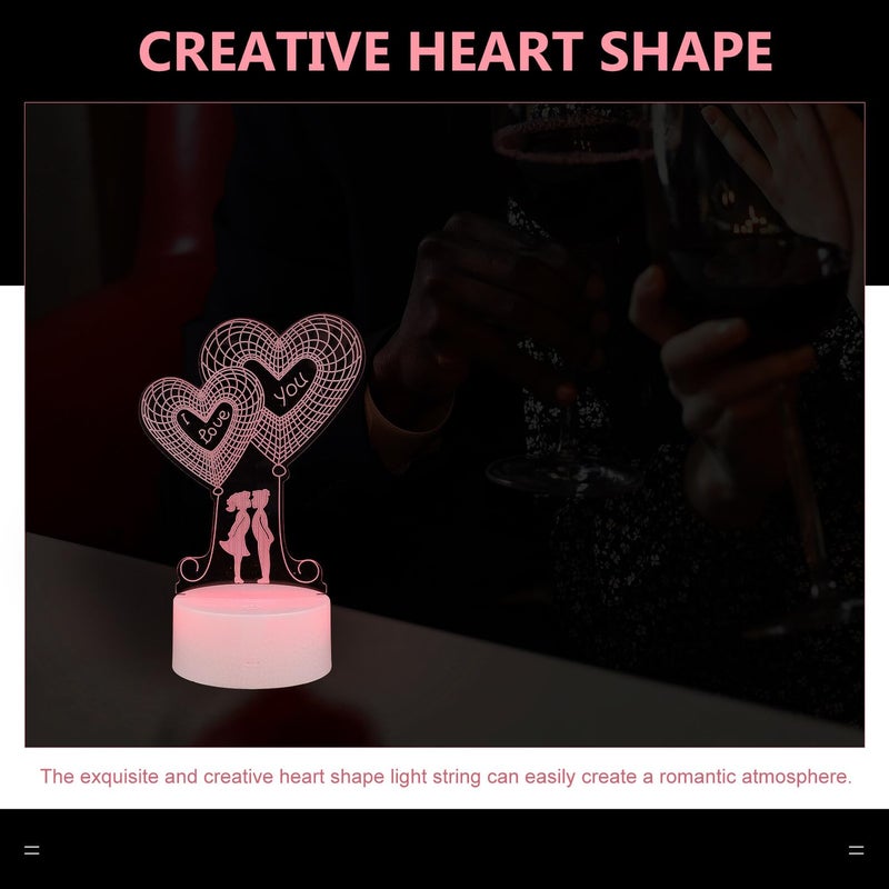 3D Touch Control Night Light USB Powered Romantic Atmosphere Lamp for Bedroom Party Decoration - Image 5