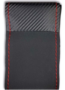 Eraks Carbon Alcantra Red Stitched Steering Wheel Cover  - Image 1