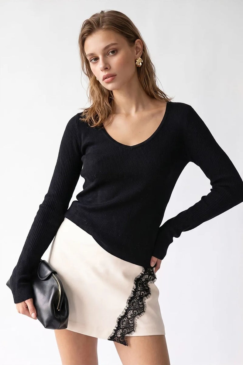 MIXRAY Women’s Viscose Blend Cashmere Sweater - Image 1