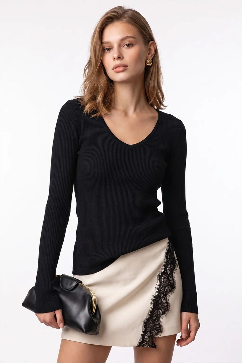 MIXRAY Women’s Viscose Blend Cashmere Sweater - Image 4