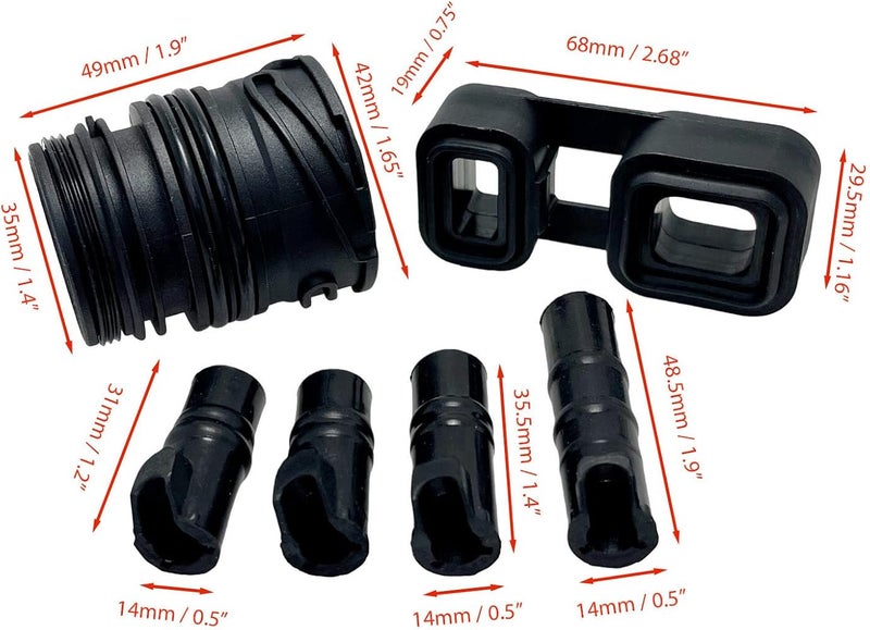 HYNYHT 6Pcs Valve Body to case Sleeve Seal Kit Mechatronic kit 6HP19 6HP21 Compatible with 325i 330i 525i 525xi 2004-2006 24347588759 24347588725 - Image 2
