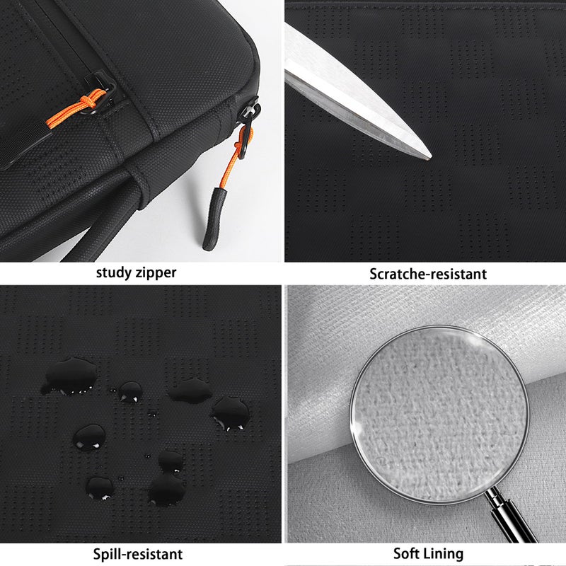 DOMISO 14 Inch Laptop Case Sleeve, Waterproof & Shockproof Protective Cover with Handle, Fits Most 14â€ Laptops Like MacBook Pro, Dell XPS, HP-,Black - Image 5