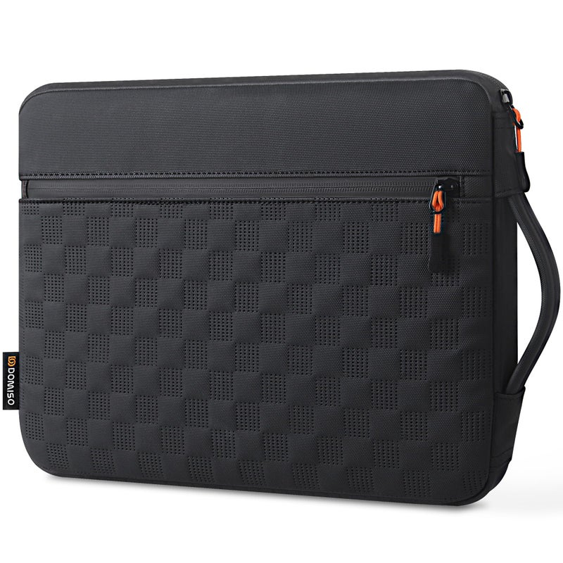 DOMISO 14 Inch Laptop Case Sleeve, Waterproof & Shockproof Protective Cover with Handle, Fits Most 14â€ Laptops Like MacBook Pro, Dell XPS, HP-,Black - Image 1