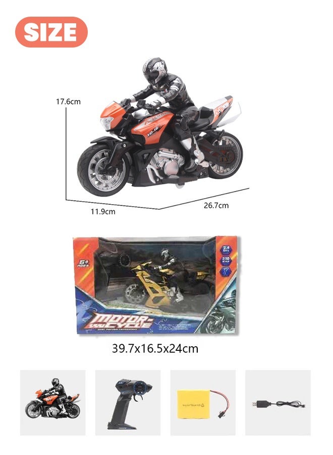 high speed toy motorbike with handle, Children's remote control motorcycle, birthday hobby remote control motorbike toys, equal scale reduction, suitable for 5-12 years old boys and girls racing toys - Image 4