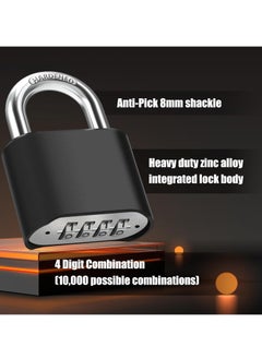 Oasisgalore Outdoor Combination Padlock，Weatherproof Resettable Combination Padlock for High Security Sheds.  - Image 3