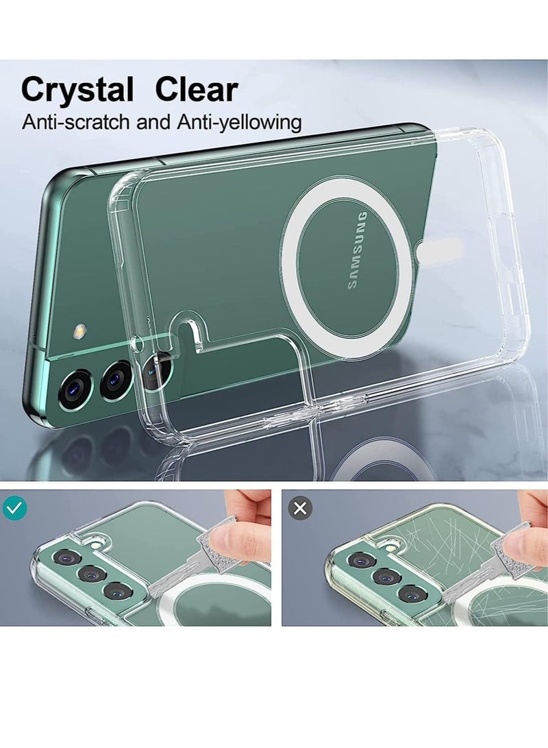 ELTRAZONE Case Compatible with Samsung Galaxy S23 Magnetic Case Shock Absorption Anti-Scratch Slim Thin Hard Back Crystal Cover - Image 3
