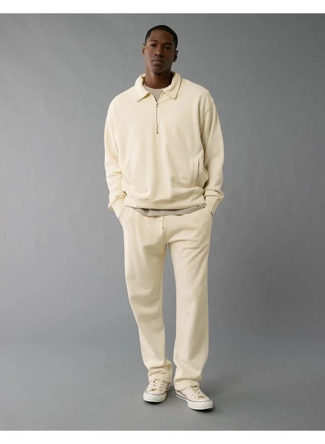 American Eagle AE Quarter-Zip Polo Collar Sweatshirt
