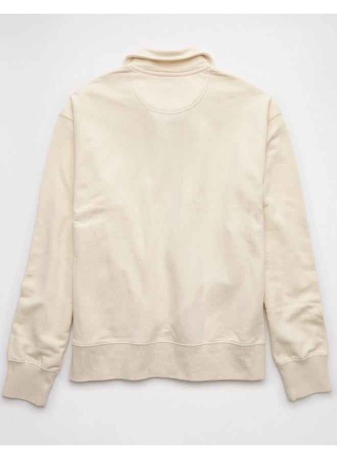 American Eagle AE Quarter-Zip Polo Collar Sweatshirt  - Image 2