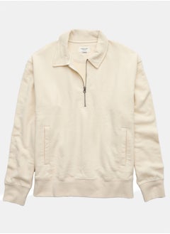 American Eagle AE Quarter-Zip Polo Collar Sweatshirt  - Image 4