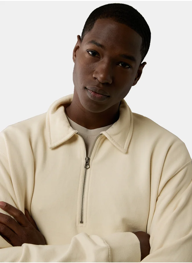 امريكان ايجل AE Quarter-Zip Polo Collar Sweatshirt