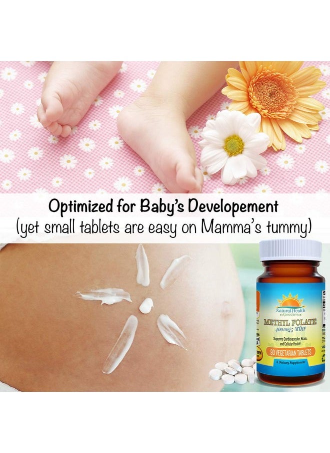 Natural Health Goodies - Active Folate Quatrefolic Acid 5Mthf Methylfolate Smart Choice For Prenatal Heart & Brain Development Vs Synthetic Folic Acid - Image 1