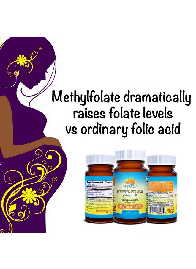 Natural Health Goodies - Active Folate Quatrefolic Acid 5Mthf Methylfolate Smart Choice For Prenatal Heart & Brain Development Vs Synthetic Folic Acid - Image 1