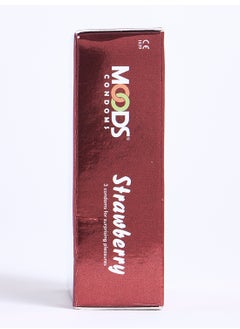 Moods Strawberry Condoms 3's  - Image 3