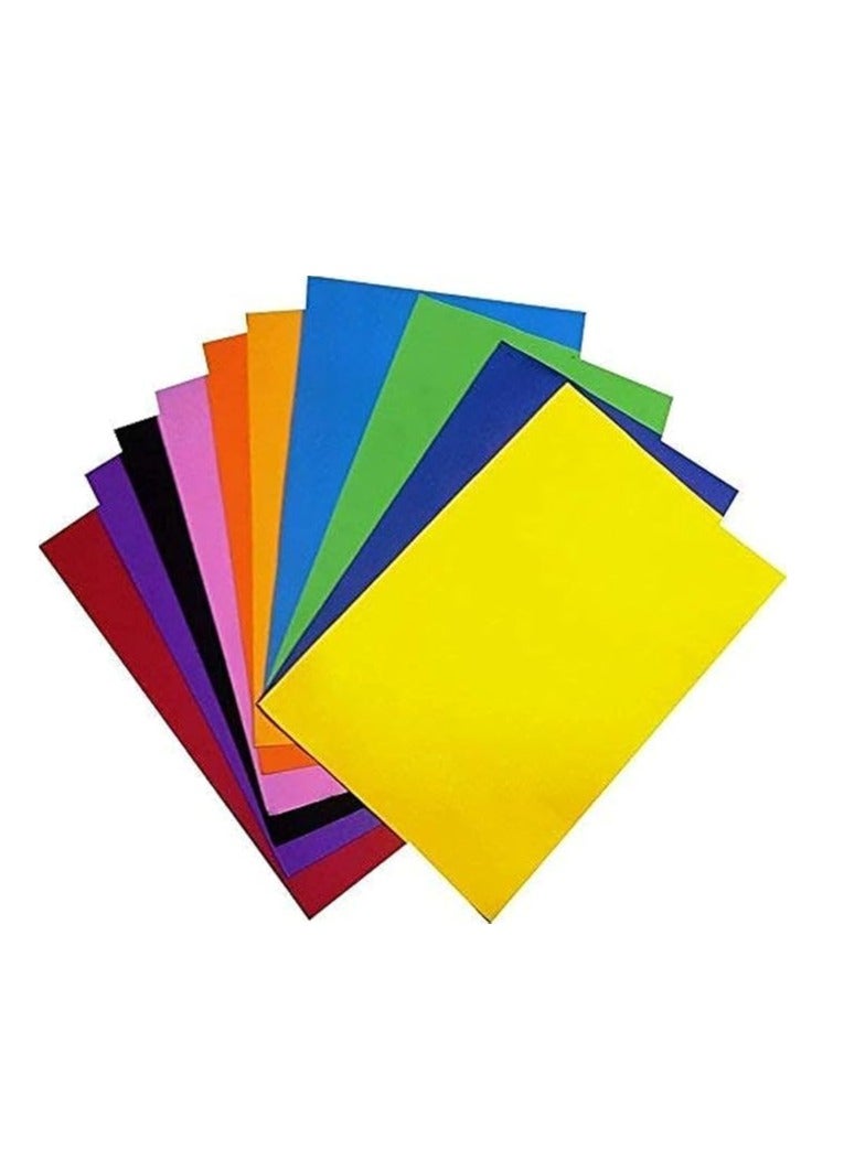 شرائح فوم ايفا - مزيج من الألوان، مقاس A4 - عبوة من 10 قطع - Image 1