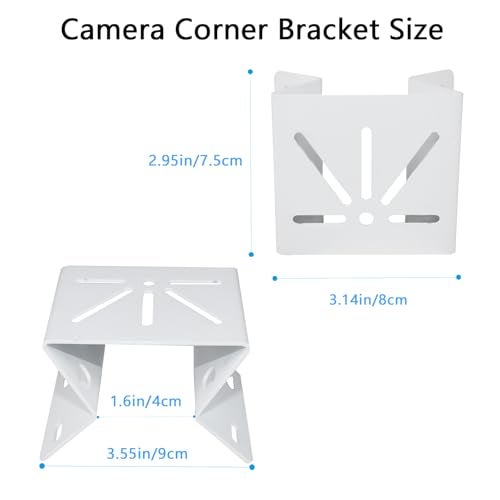 TEKCAM Metal Camera Corner Mount Compatible with Eufy SoloCam S340, SoloCam E30, Eufy 4G LTE Cam S330, PTZ Camera, 270°View on Both Sides of Exterior Wall (1 PCS) - Image 4