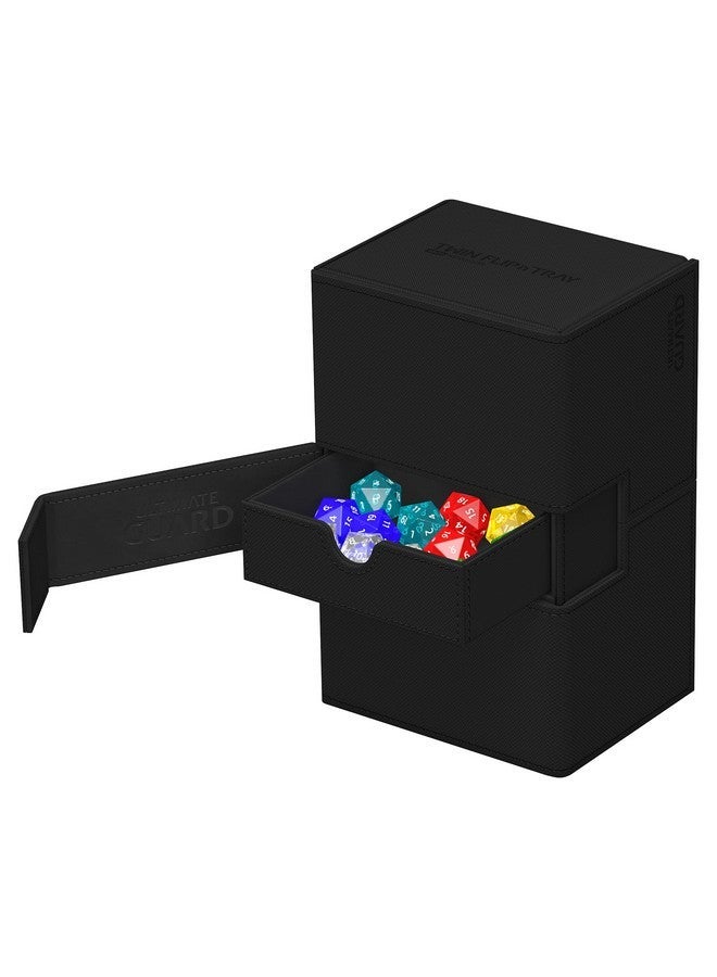 Ultimate Guard Twin Flip'n'Tray 160+, Deck Case for 160 Double-Sleeved TCG Cards + Dice Tray, Black, Independent Magnetic Closure & Microfiber Inner Lining - Image 3