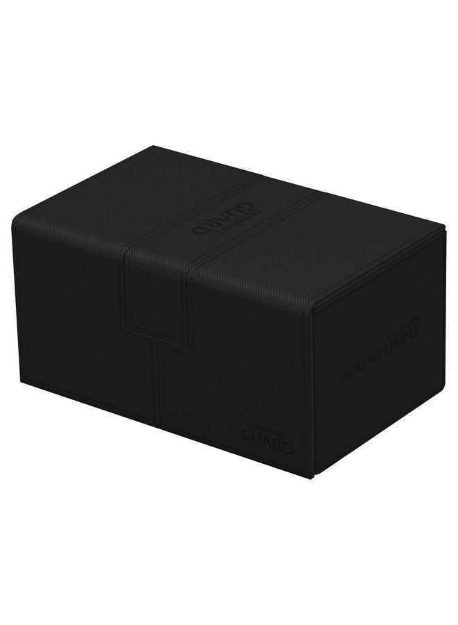 Ultimate Guard Twin Flip'n'Tray 160+, Deck Case for 160 Double-Sleeved TCG Cards + Dice Tray, Black, Independent Magnetic Closure & Microfiber Inner Lining - Image 2