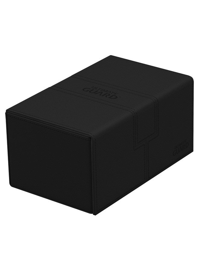 Ultimate Guard Twin Flip'n'Tray 160+, Deck Case for 160 Double-Sleeved TCG Cards + Dice Tray, Black, Independent Magnetic Closure & Microfiber Inner Lining - Image 1