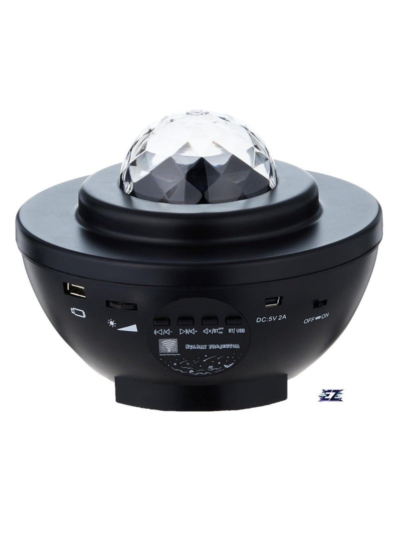 ELTRAZONE Star Light Projector LED Night Light 2-in-1 Starry & Ocean Wave with Remote Control, 10 Color Changing Music Player, Bluetooth, Dimmable – Perfect for Kids & Adults, Relaxation, and Sleep – Black DB-316 - Image 2