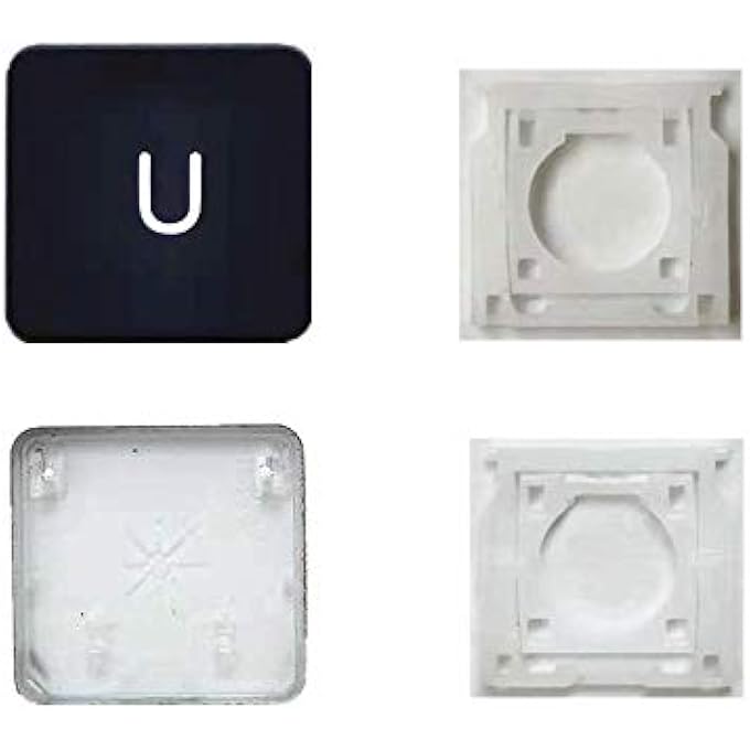 REPLACEMENT INDIVIDUAL AP08 TYPE U KEY CAP AND HINGES ARE APPLICABLE FOR MACBOOK PRO MODEL A1425 A1502 A1398 FOR MACBOOK AIR MODEL A1369/A1466 A1370/A1465 KEYBOARD TO REPLACE THE U KEY CAP AND HINGE - Image 1
