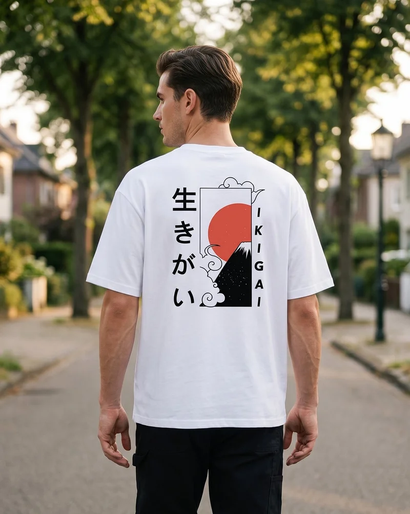 نوبيرو Graphic Print T-Shirt for Men in White