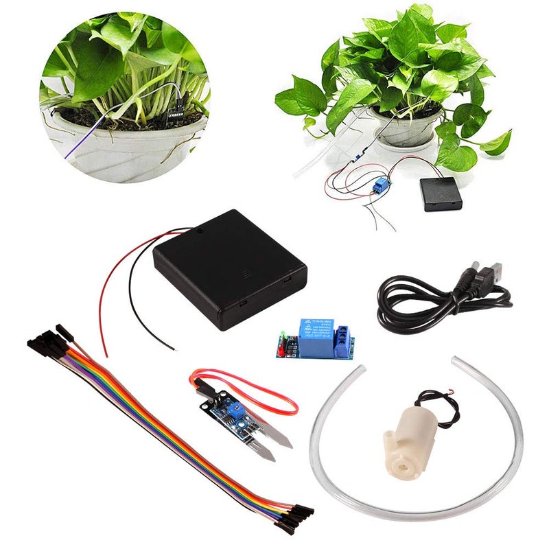 AiTrip Soil Moisture Sensor Kit Automatic Watering System Manager with Mini Water Pump for Arduino DIY Kit (Automatic Watering System) - Image 3