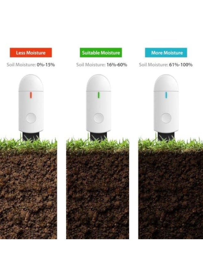 Generic Soil Tester, Waterproof Soil Moisture Sensor, Home Garden Farm Flower Plant Care Soil Moisture Meter with Indicator Light Display Detectors  - Image 3