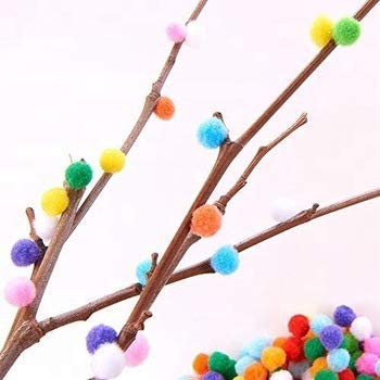 Artbee® Round Shaped Pompom Mixed Color Soft Fluffy Pom Pom for Art & Craft, Party Decoration Size 2CM (200) - Image 4