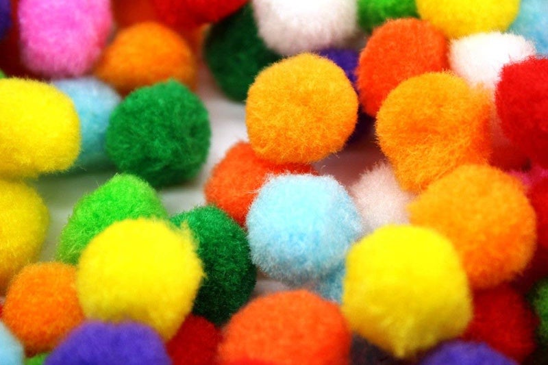 Artbee® Round Shaped Pompom Mixed Color Soft Fluffy Pom Pom for Art & Craft, Party Decoration Size 2CM (200) - Image 3