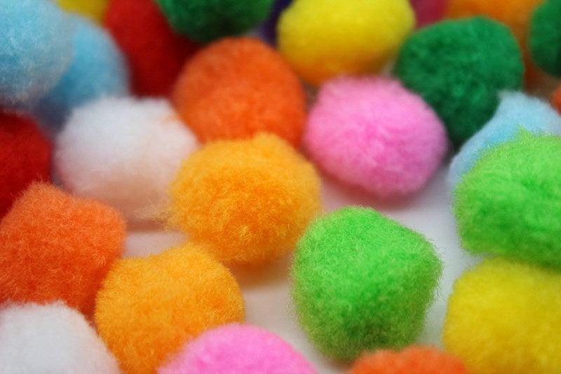 Artbee® Round Shaped Pompom Mixed Color Soft Fluffy Pom Pom for Art & Craft, Party Decoration Size 2CM (200) - Image 2