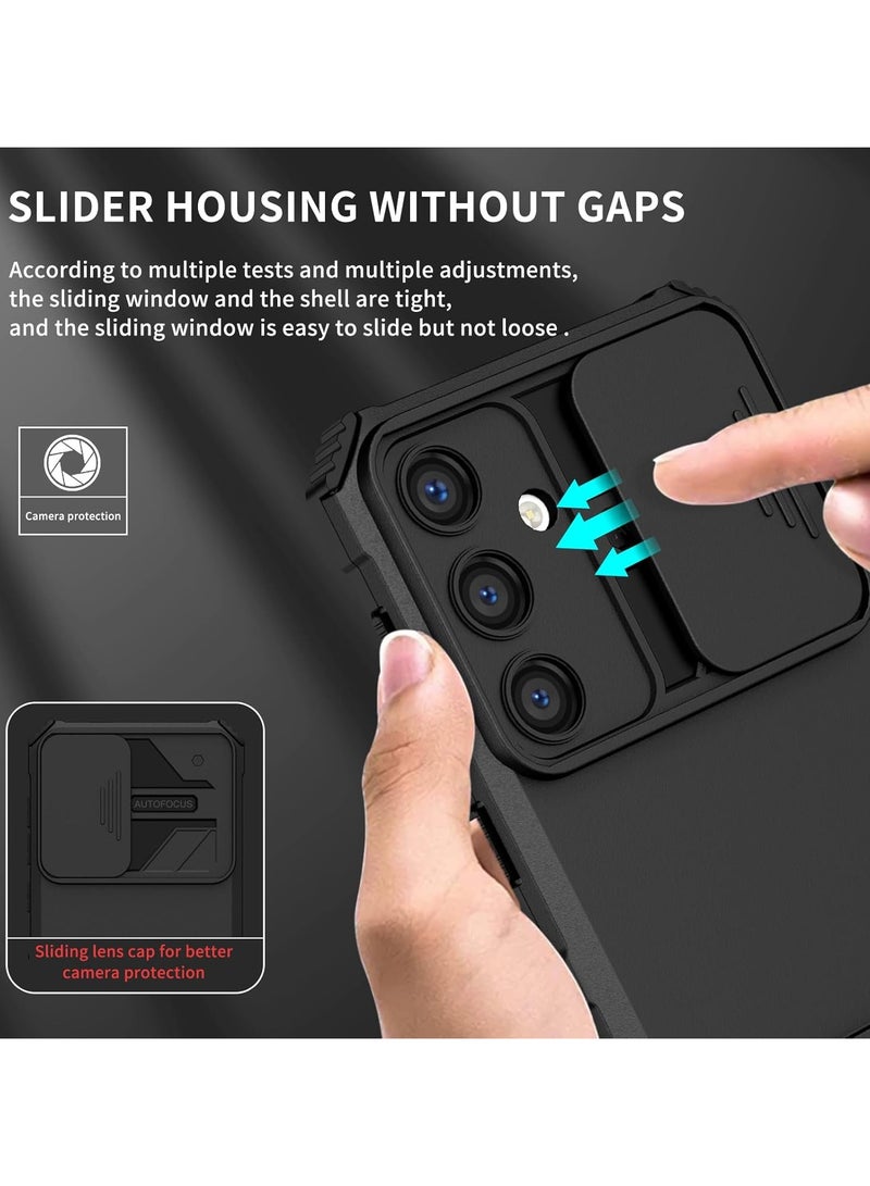 TPU Tough PC Cover For Samsung Galaxy S25 Plus Slide Camera Kickstand,  Shockproof Protective Phone Case - Image 2
