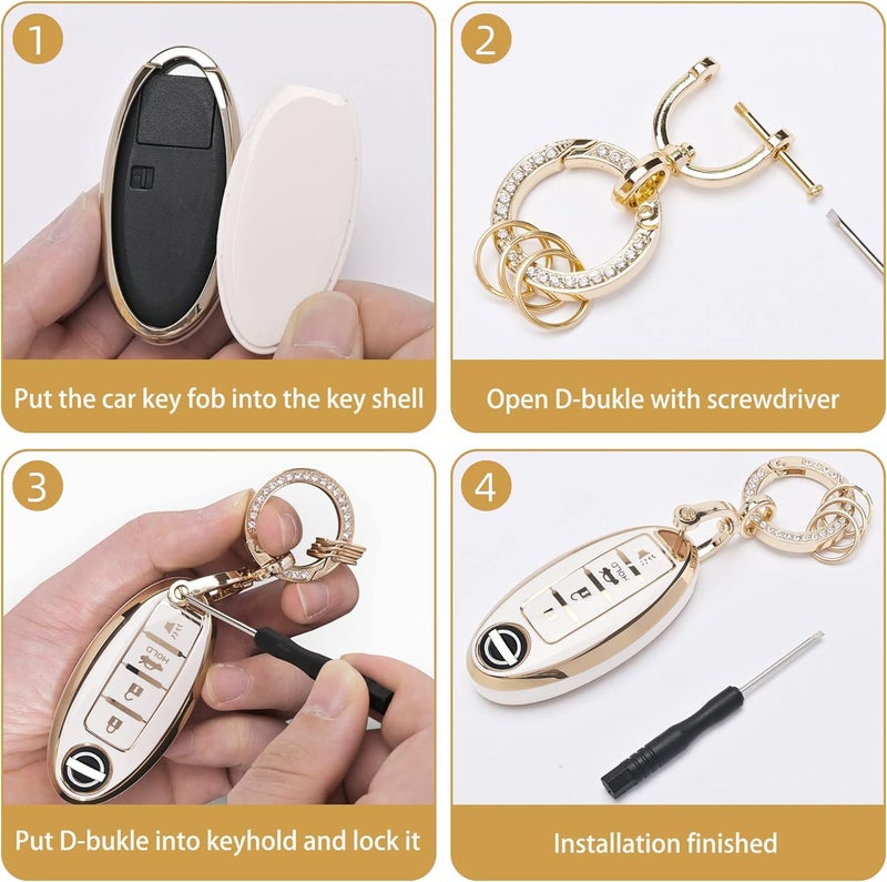JAMCARI Soft TPU Key Fob Cover for Nissan - Image 4