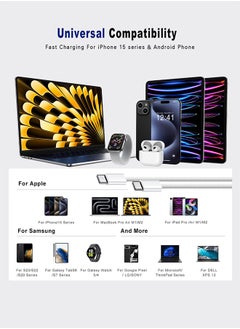 Fazza 60W USB Type C Cable Nylon Braided USB C to USB C 2.0 Cable (C to C) Compatible For iPhone 16 15 Pro Max iPad Pro Air mini 6 MacBook Pro Air Galaxy S24 S23 Ultra Z Fold Xiaomi Honor OPPO OnePlus  - Image 3