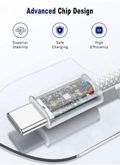 Fazza 60W USB Type C Cable Nylon Braided USB C to USB C 2.0 Cable (C to C) Compatible For iPhone 16 15 Pro Max iPad Pro Air mini 6 MacBook Pro Air Galaxy S24 S23 Ultra Z Fold Xiaomi Honor OPPO OnePlus  - Image 2