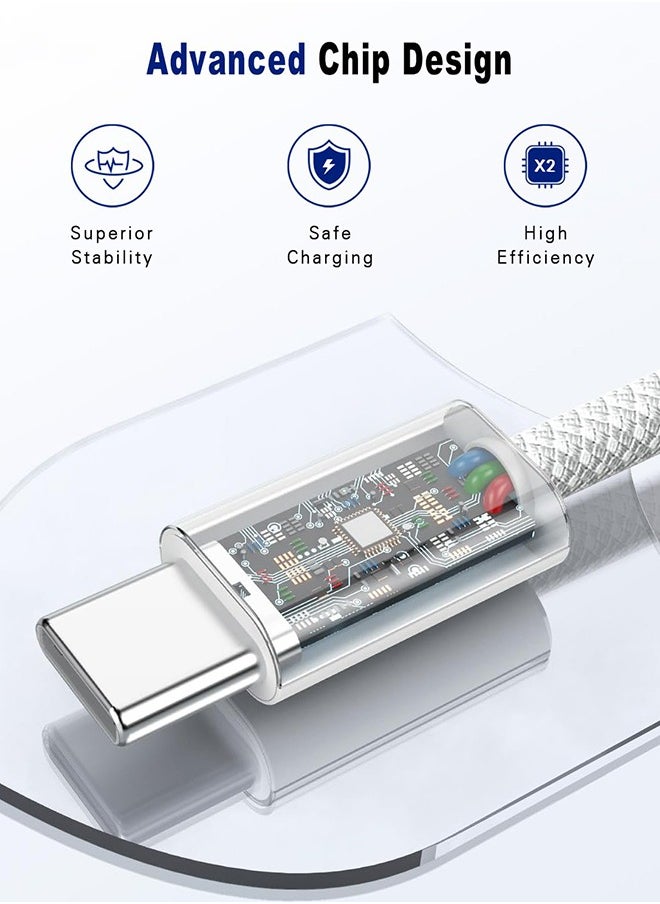 Fazza 60W USB Type C Cable Nylon Braided USB C to USB C 2.0 Cable (C to C) Compatible For iPhone 16 15 Pro Max iPad Pro Air mini 6 MacBook Pro Air Galaxy S24 S23 Ultra Z Fold Xiaomi Honor OPPO OnePlus  - Image 2