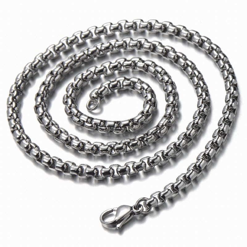COOLSTEELANDBEYOND Men's Stainless Steel Iced-Out Cross Pendant Necklace With Wheat Chain, Cubic Zirconia PavÃ©, Hip Hop Street Style Gift - Image 4