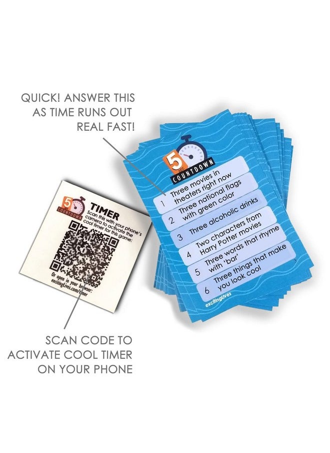 exciting Lives exciting Lives Countdown: Five Second Rule Party Game - Super Fun for Travel & Family - for Christmas Day, Birthday, Parties, Diwali, Best for Diwali Party, Game Night for Teens and Adults  - Image 2