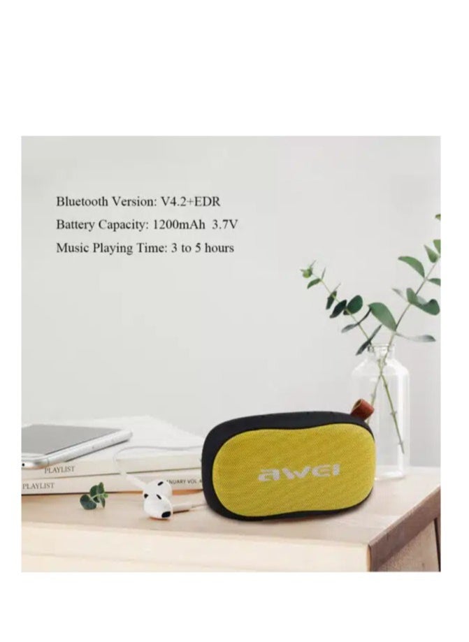 Awei AWEI Y900 Mini Portable Wireless Speaker -Black/Yellow  - Image 2
