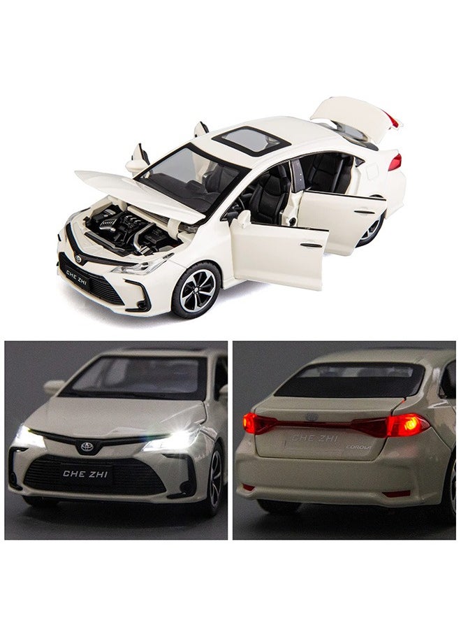 Generic - Kids Boy and Girl 1: 32 Toyota Corolla Model Car Toy, White - Image 1