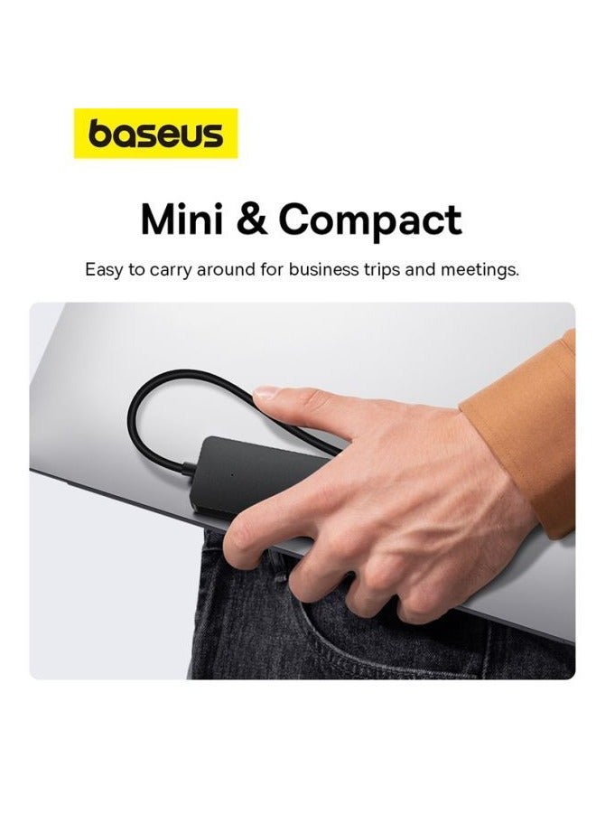 بيسوس Baseus UltraJoy Series 4-Port HUB Lite 100 سم عنقودي أسود (USBA إلى USB3.0*4) - Image 5