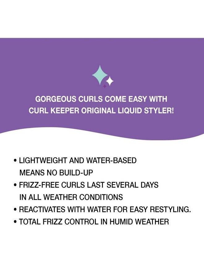 Curl Keeper - Original Liquid Styler: Total Control In All Weather Conditions For Well Defined Frizzfree Curls With No Product Build Up (338 Oz) - Image 1