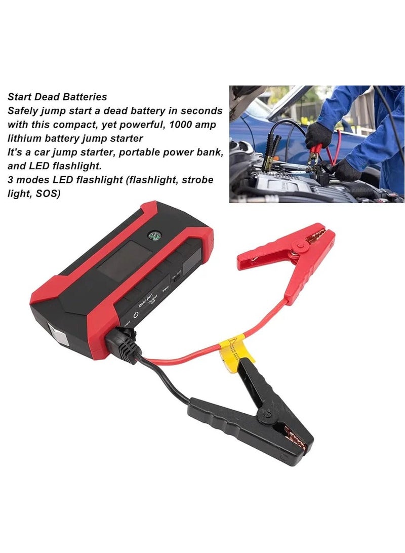 Jump starter 12v 20000mAh High Power Car Jump Starter Power Bank Multi-Function Portable Lithium Battery Car Jamp Stater Trucks, Buses, Boats, Motorcycles, Snowmobiles, Golf Carts - Image 3