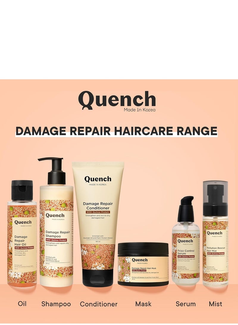 Quench Damage Repair Hair Mask with Quinoa Protein and Ceramides  Restores Dry and Damaged Hair  Strengthens Hair and Adds Shine  Made in Korea 200ml